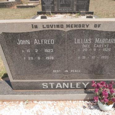 STANLEY John Alfred 1923-1979 &amp; Lillias Margaret CARTY 1926-1995