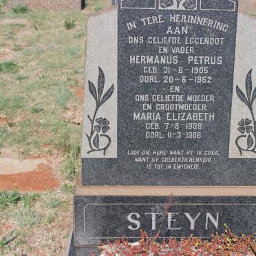 STEYN Hermanus Petrus 1905-1962 &amp; Maria Elizabeth 1909-1986