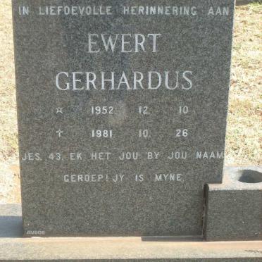 SWANEPOEL Ewert Gerhardus 1952-1981