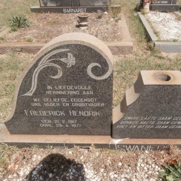 SWANEPOEL Frederick Hendrik 1917-1971 &amp; Elena Elizabeth BOTES 1918-1981