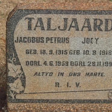 TALJAARD Jacobus Petrus 1915-1959 &amp; Joey 1918-1992