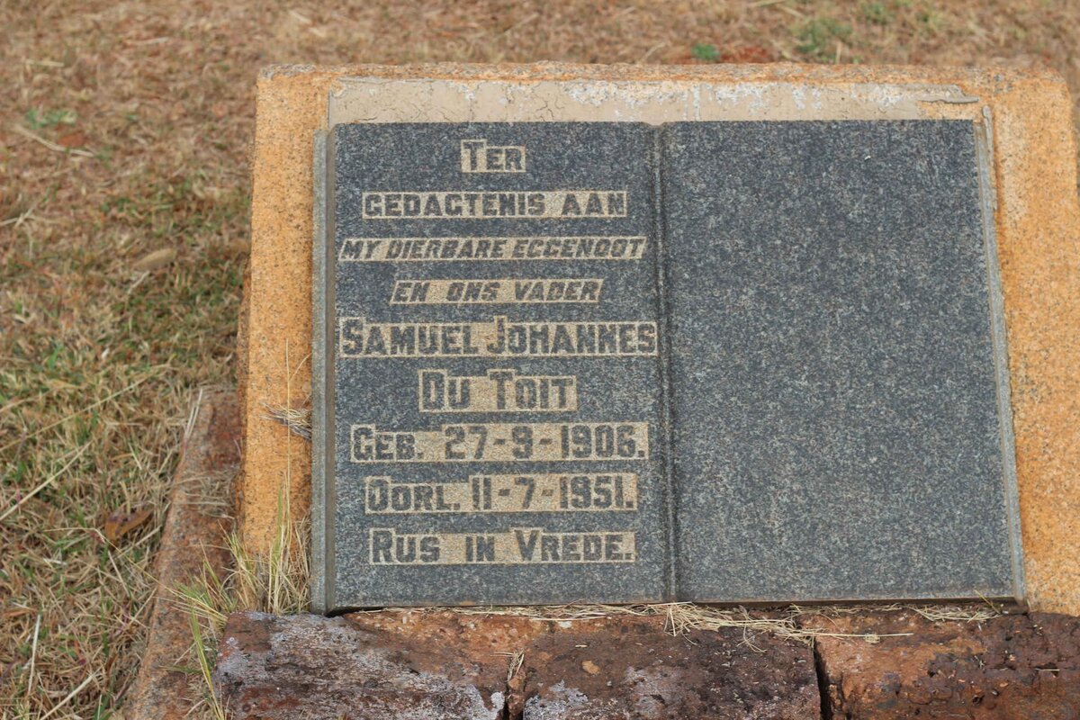 TOIT Samuel Johannes, du 1906-1951