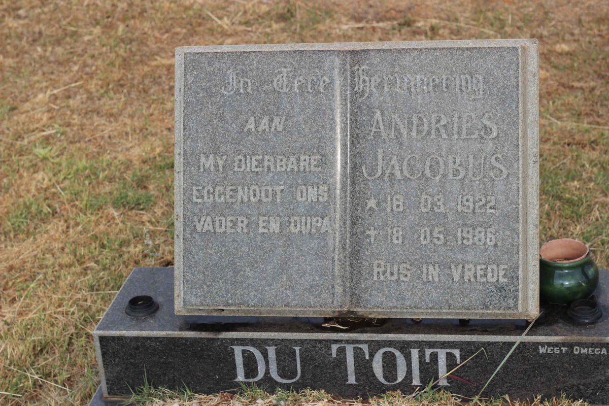 TOIT Andries Jacobus, du 1922-1986