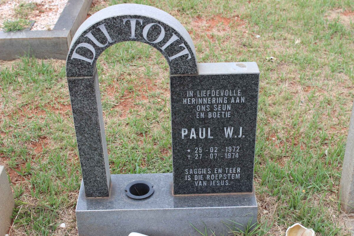 TOIT Paul W.J., du 1972-1974