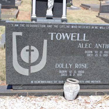 TOWELL Alec Anthony 1907-1981 &amp; Dolly Rose 1908-1991