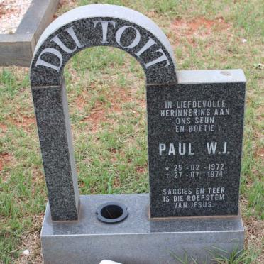 TOIT Paul W.J., du 1972-1974