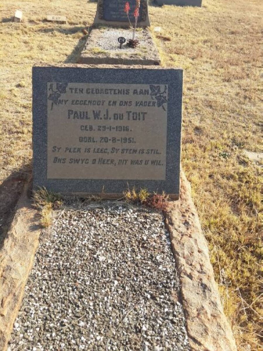 TOIT Paul W.J., du 1916-1951
