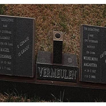 VERMEULEN Magiel Johannes 1923-1982 &amp; Wilhelmina Magaritha 1927-1990