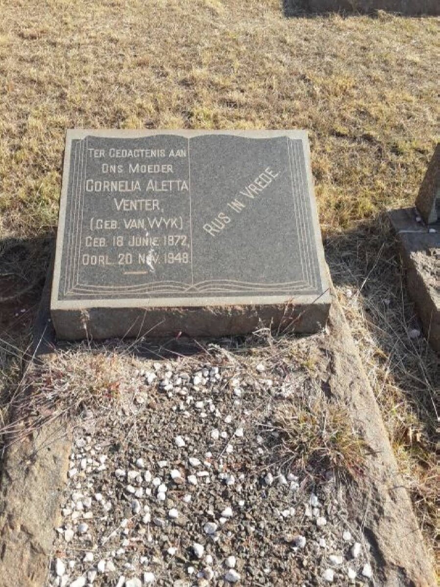 VENTER Cornelia Aletta nee VAN WYK 1872-1948