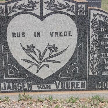 VUUREN Mathys Christiaan, Jansen van 1899-1964 &amp; Hilda Maria RUSSELL 1910-1974