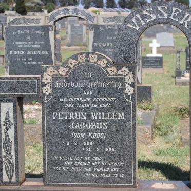 VISSER Petrus Willem Jacobus 1908-1965