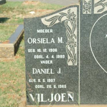 VILJOEN Daniel J. 1907-1965 &amp; Orsiela M. 1906-1989