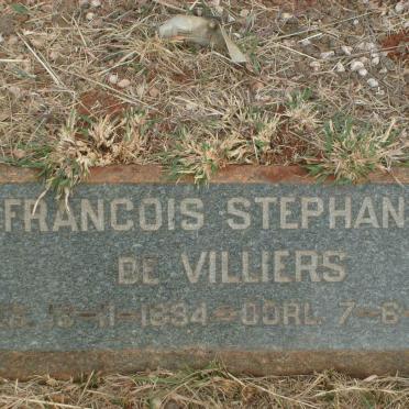 VILLIERS Francois Stephanus, de 1884-1955