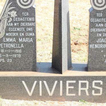 VIVIERS Joachim Hendrik Fairland 1907-1985 &amp; Emma Maria Petronella 1910-1979
