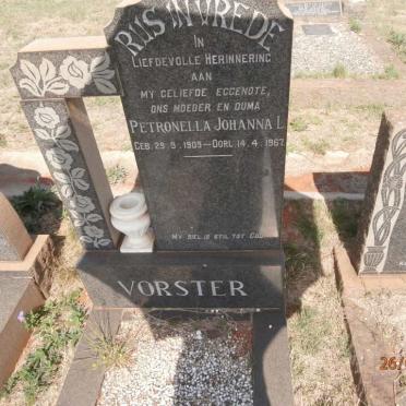 VORSTER Petronella Johanna L. 1909-1967