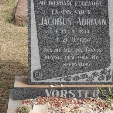 VORSTER Jacobus Adriaan 1894-1957
