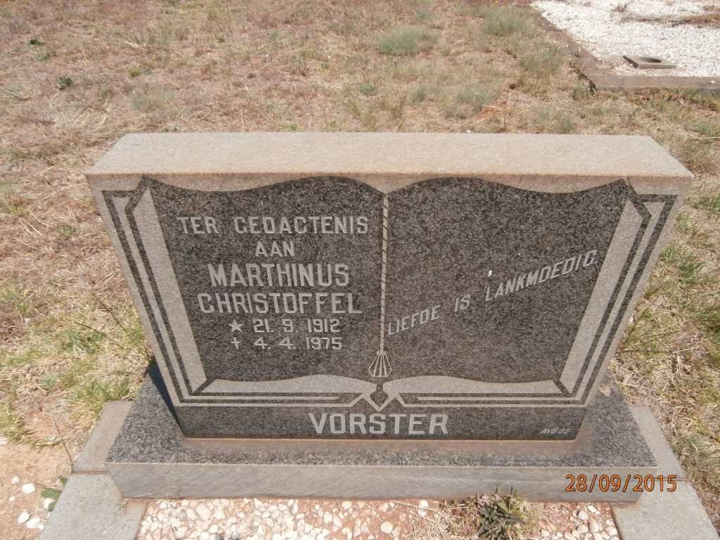 VORSTER Marthinus Christoffel 1912-1975