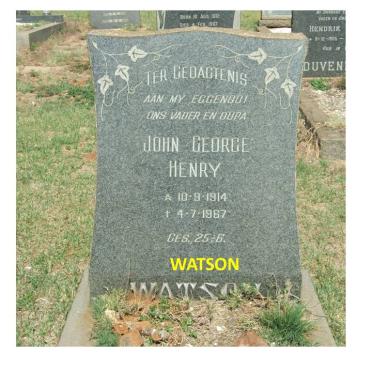 WATSON John George Henry 1914-1967