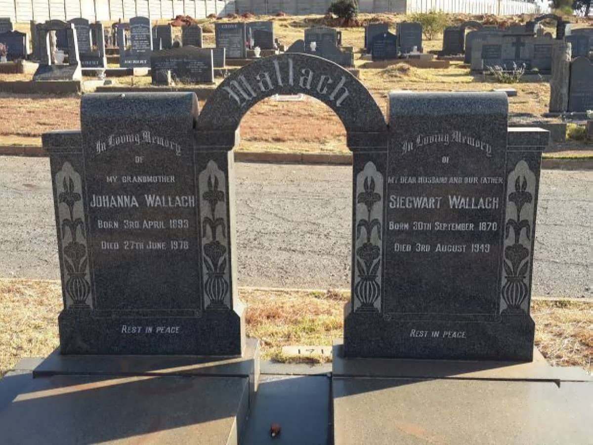 WALLACH Siegwart 1870-1949 &amp; Johanna 1893-1978