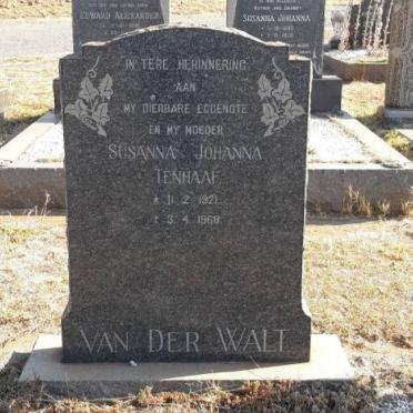 WALT Susanna Johanna Tenhaaf, van der 1921-1968