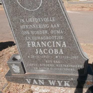 WYK Francina Jacoba, van 1917-2007