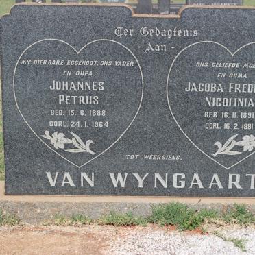 WYNGAART Johannes Petrus, van 1888-1964 &amp; Jacoba Fredrika Nicolinia 1891-1981