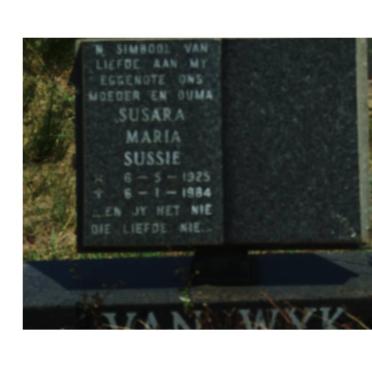 WYK Susara Maria Sussie, van 1925-1984