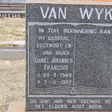 WYK Daniel Johannes Francois, van 1940-1977
