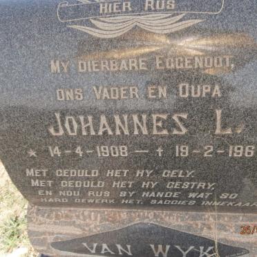 WYK Johannes L., van 1908-1967