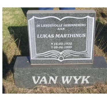 WYK Lukas Marthinus, van 1932-1999