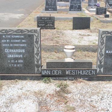 WESTHUIZEN Gerhardus Jakobus, van der 1899-1977 &amp; Maria ELizabetha Magdalena 1919-2000