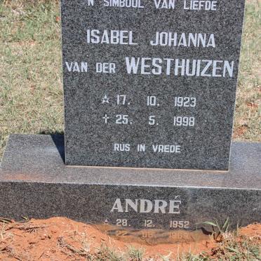 WESTHUIZEN Isabel Johanna, van der 1923-1998 :: VAN DER WESTHUIZEN André 1952-1969