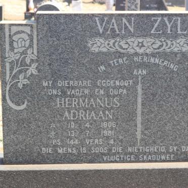 ZYL Hermanus Adriaan, van 1906-1981