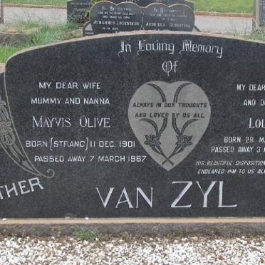 ZYL Louis, van 1904-1982 &amp; Mayvis Olive STRANG 1901-1967