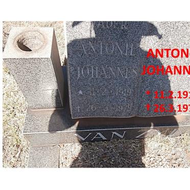 ZYL Antonie Johannes, van 1919-1979