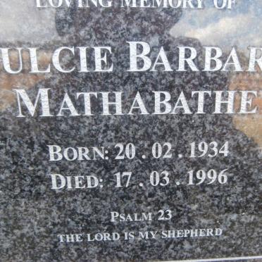 MATHABATHE Dulcie Barbara 1934-1996