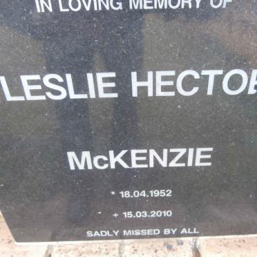 McKENZIE Leslie Hector 1952-2010