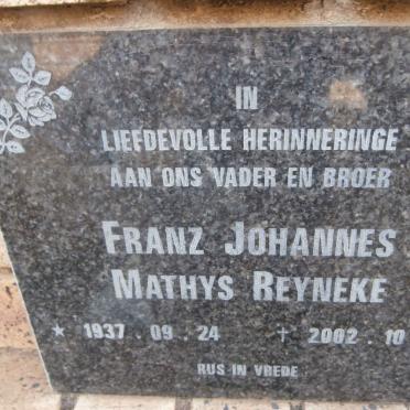 REYNEKE Franz Johannes Mathys 1937-2002