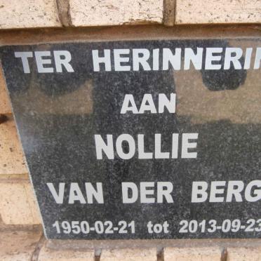 BERG Nollie, van der 1950-2013