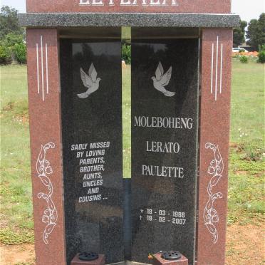 LETLALA Moleboheng Lerato Paulette 1986-2007