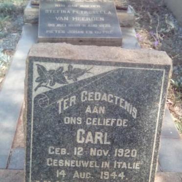 HEERDEN Carl, van 1920-1944