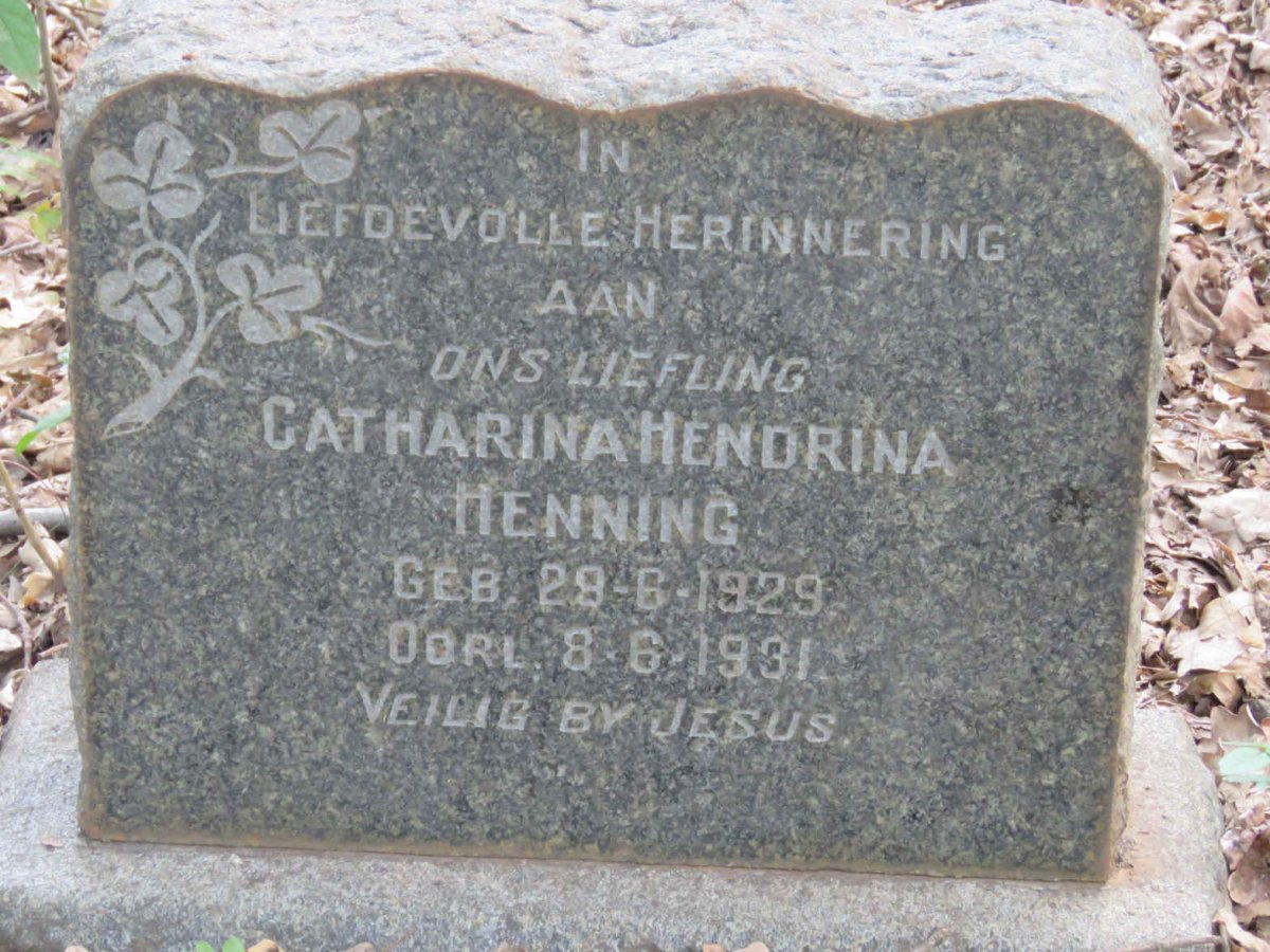 HENNING Catharina Hendrina 1929-1931