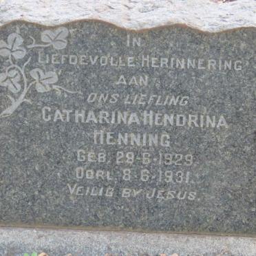 HENNING Catharina Hendrina 1929-1931