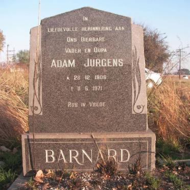 BARNARD Adam Jurgens 1906-1971