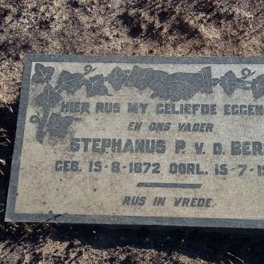 BERG Stephanus P., v.d. 1872-1924