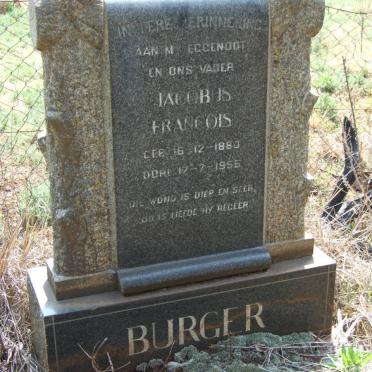 BURGER Jacobus Francois 1880-1955