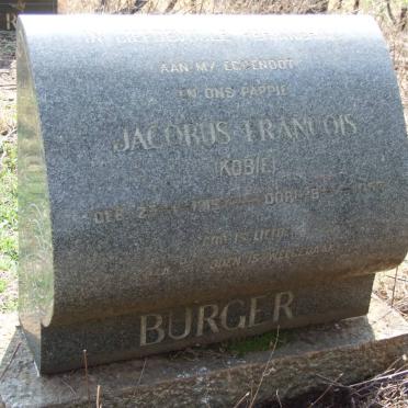 BURGER Jacobus Francois 1915-1955