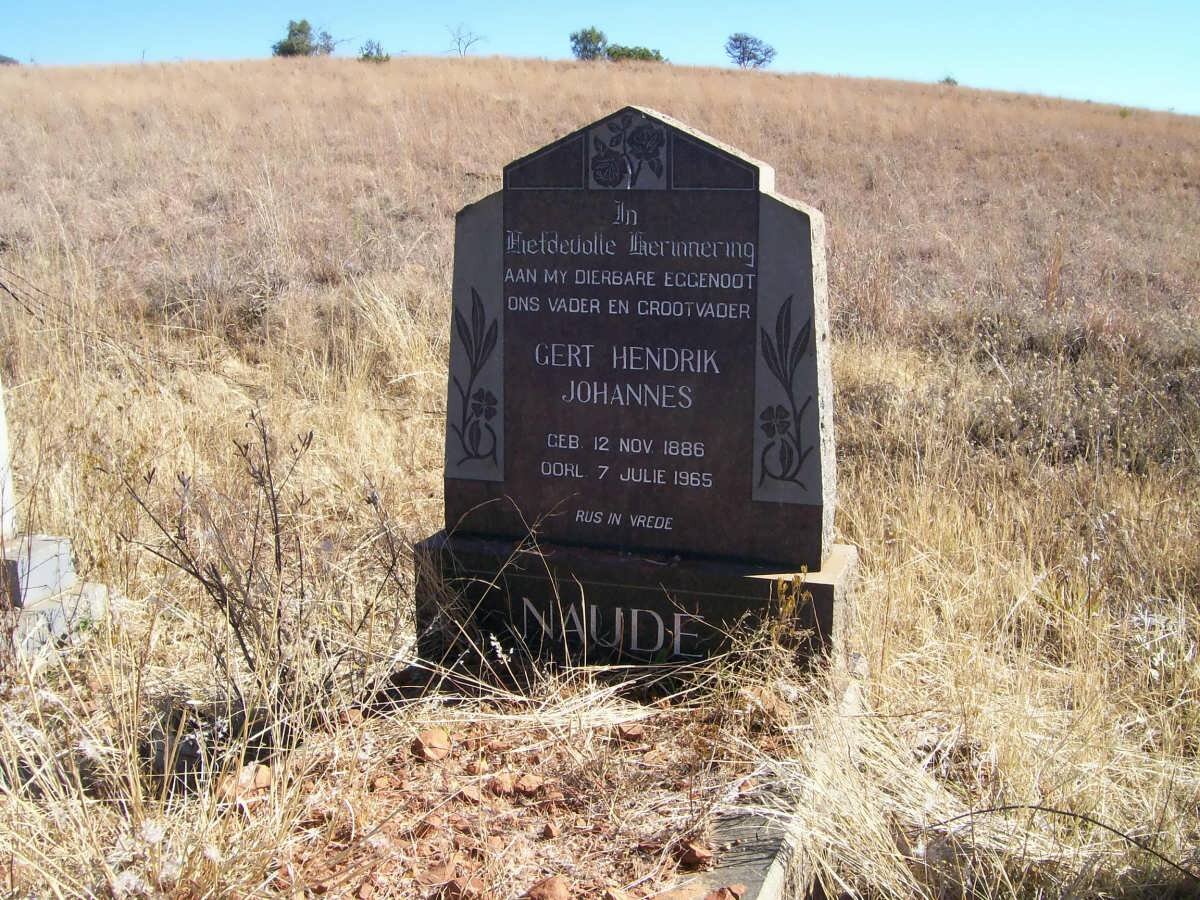 NAUDE Gert Hendrik Johannes 1886-1965