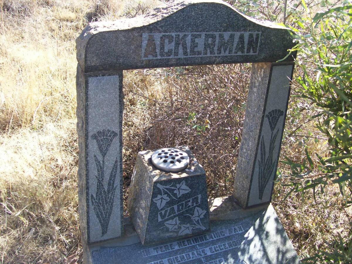 ACKERMAN Isak Jacobus 1917-1950