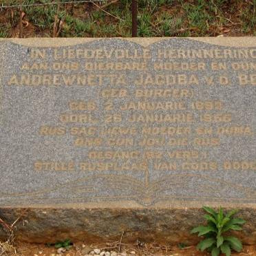 BERG Andrewnetta Jacoba, v.d. nee BURGER 1893-1956